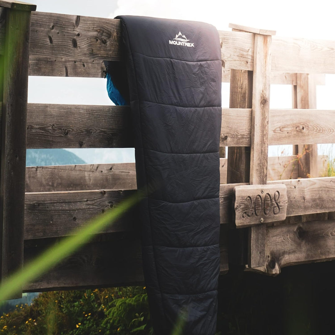 MOUNTREX® Schlafsack - Kleines Packmass & Ultraleicht (760g/1500g) - Outdoor Sommerschlafsack (100GS