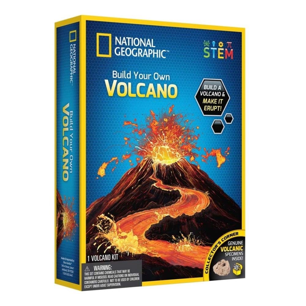 Bandai – National Geographic – Entdeckerset – Bau und Ausbruch eines Vulkans – mit 2 Vulkansteinen –