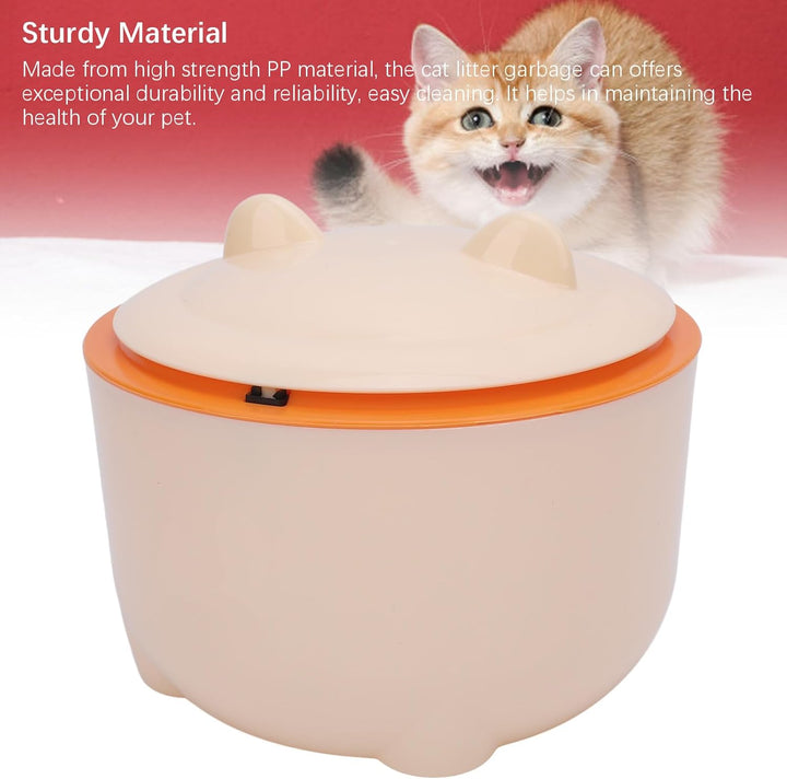Katzenkot Mülldose, Katzenstreu Müll Können mit Deckel, PP -Material, Multifunktionaler Abfallbehält