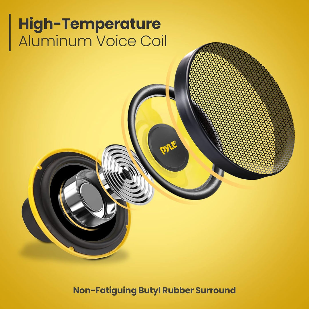 Pyle Auto Lautsprecher 8" Midbass – 600W, 4 Ohm Woofer mit 40oz Magnet, 3.1" Tiefe Klare Klangqualit