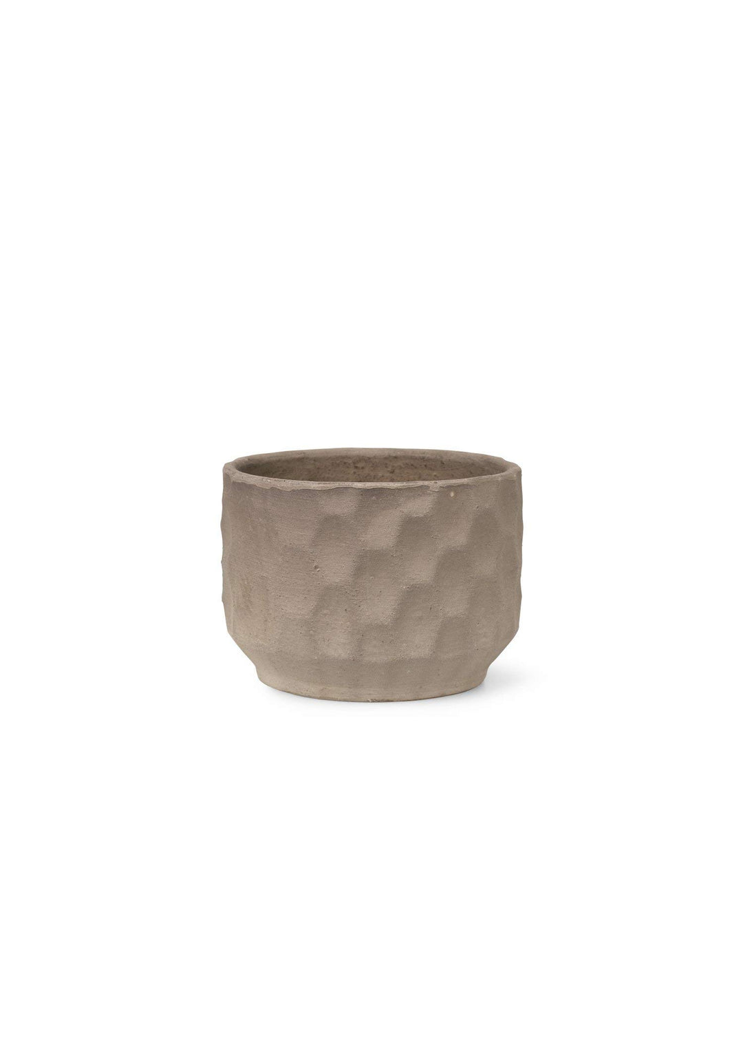 Kähler, Designer Pflanztopf mit Unterteller aus Holz gebranntem Steingut in Hellsand, Ø16,5 cm 12 x