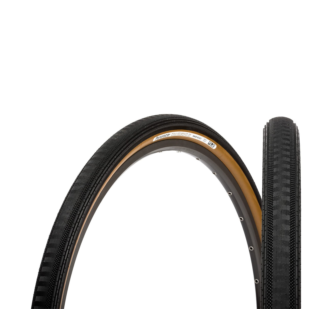 panaracer GravelKing Semi Slick Faltreifen // 43-622 (700x43C) TLC schwarz/braun, schwarz/braun
