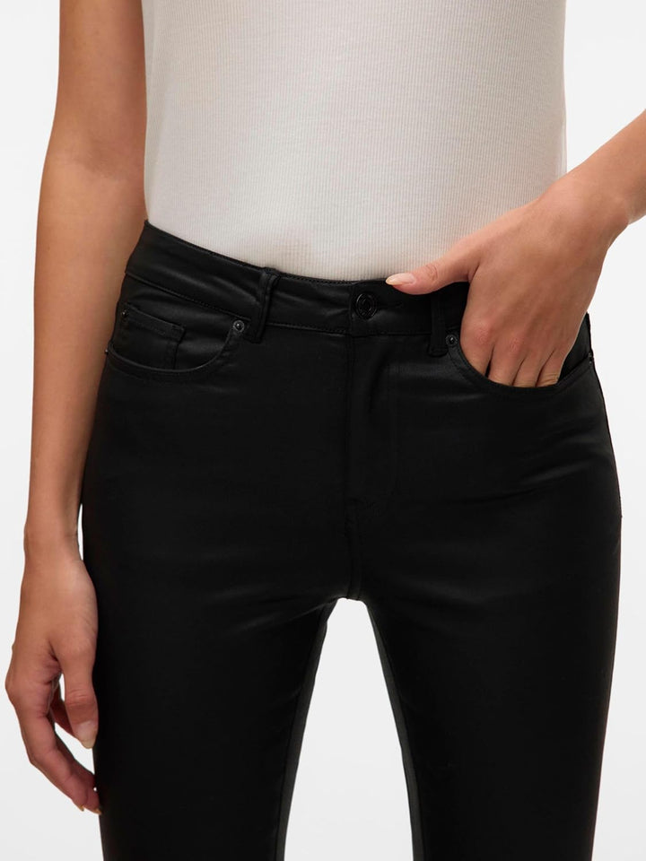 VERO MODA Female Skinny Jeans VMFLASH Mid Rise Skinny Fit Jeans XS / 34L Schwarz, XS / 34L Schwarz