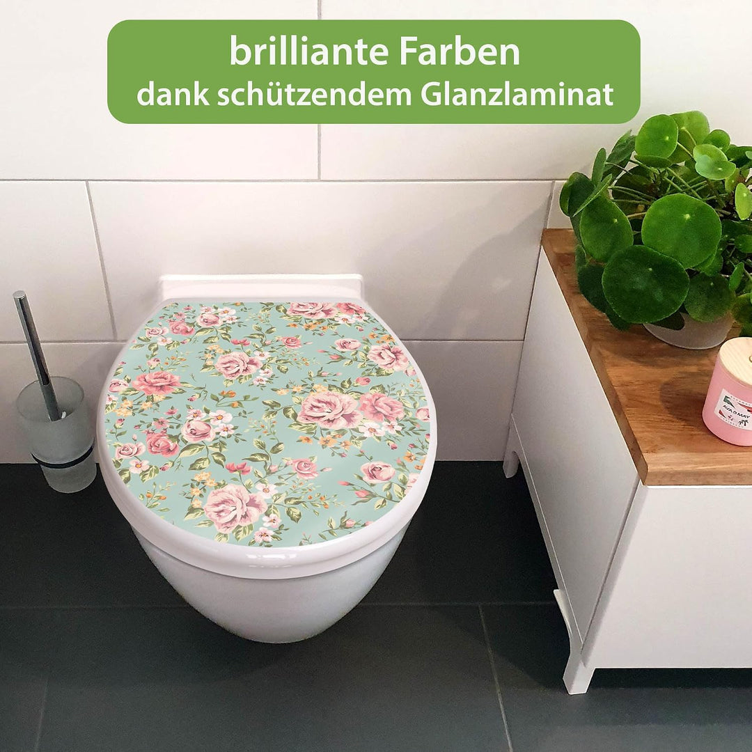 banjado Toilettendeckel mit Absenkautomatik 44,5x37cm - Soft Close Toilettensitz - WC Sitz mit Absen