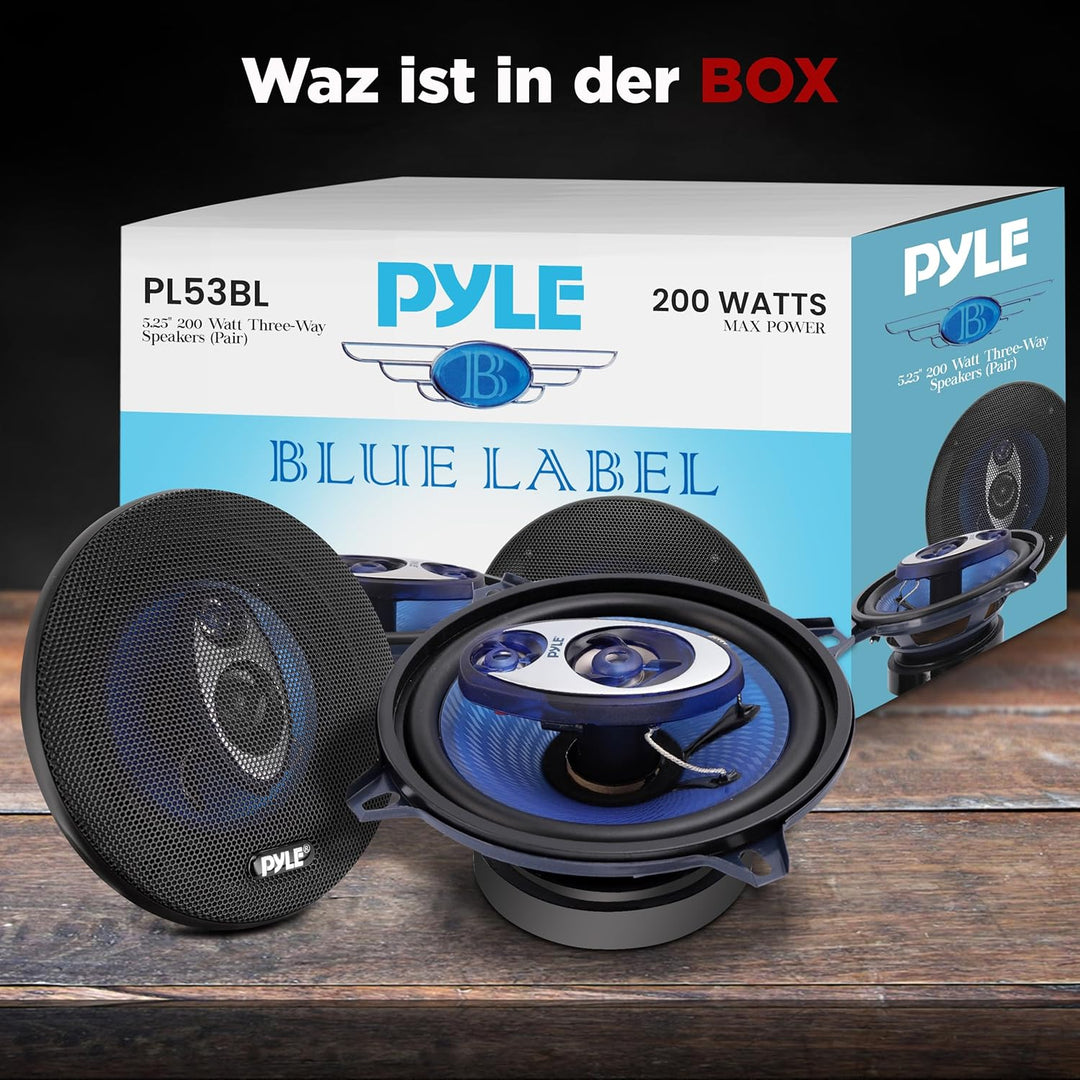 Pyle Lautsprecher (13,33 cm (5,25 Zoll), 200 Watt, 3-Wege)