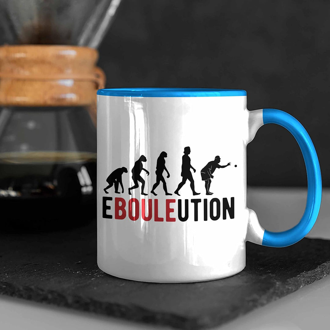 Trendation - Boule Tasse Geschenk Ebouleution Pétanque Boule-Spieler Geschenkidee Spruch (Blau), Bla