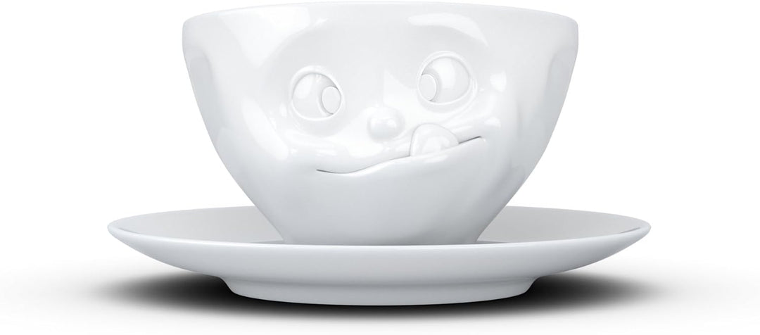 FIFTYEIGHT PRODUCTS Kaffeetassen 2er Set + Servietten, 200 ml, LECKER+VERPENNT