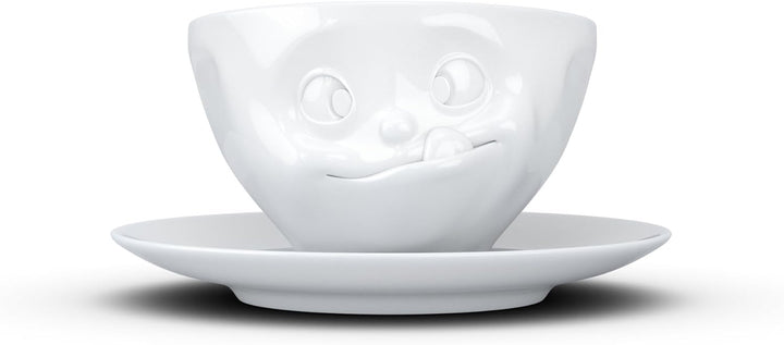 FIFTYEIGHT PRODUCTS Kaffeetassen 2er Set + Servietten, 200 ml, LECKER+VERPENNT