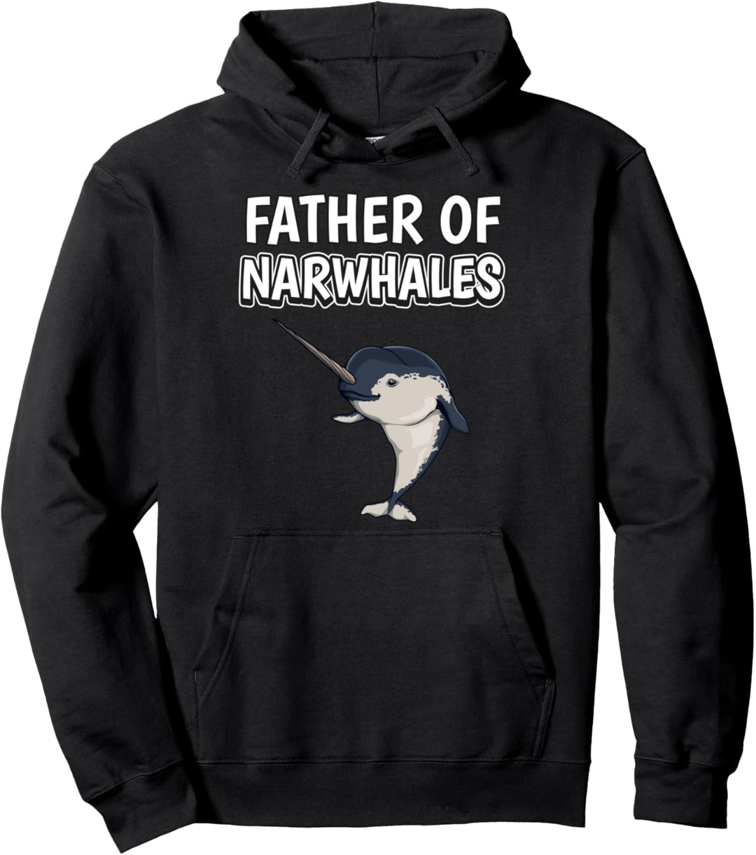 Herren Jungen Father Of Narwhales Papa Vatertag Narwal Pullover Hoodie