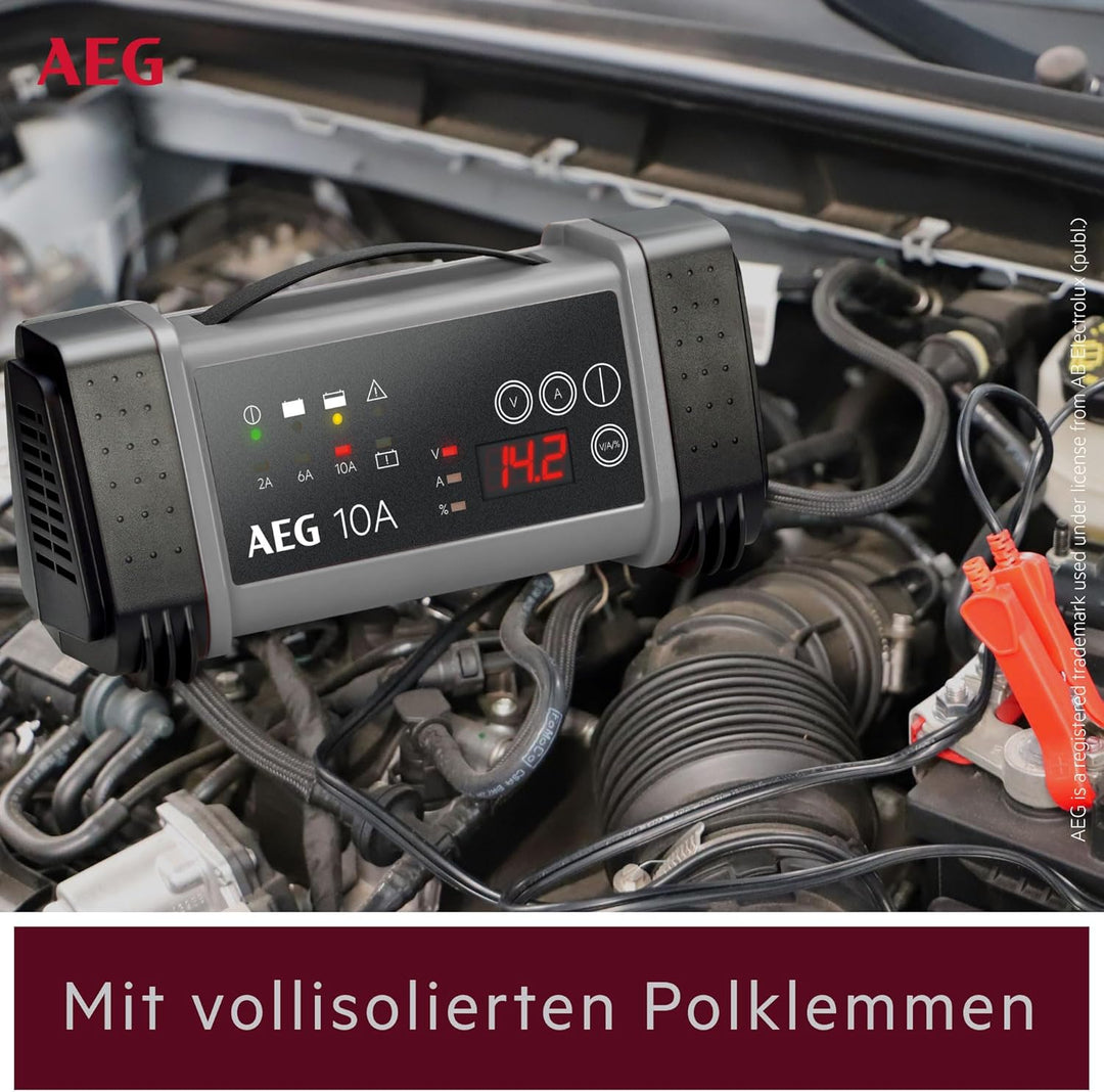 AEG Automotive 97024 Mikroprozessor-Ladegerät LT 10 Ampere für 12 und 24 V Batterien, 9-stufig 10 Am