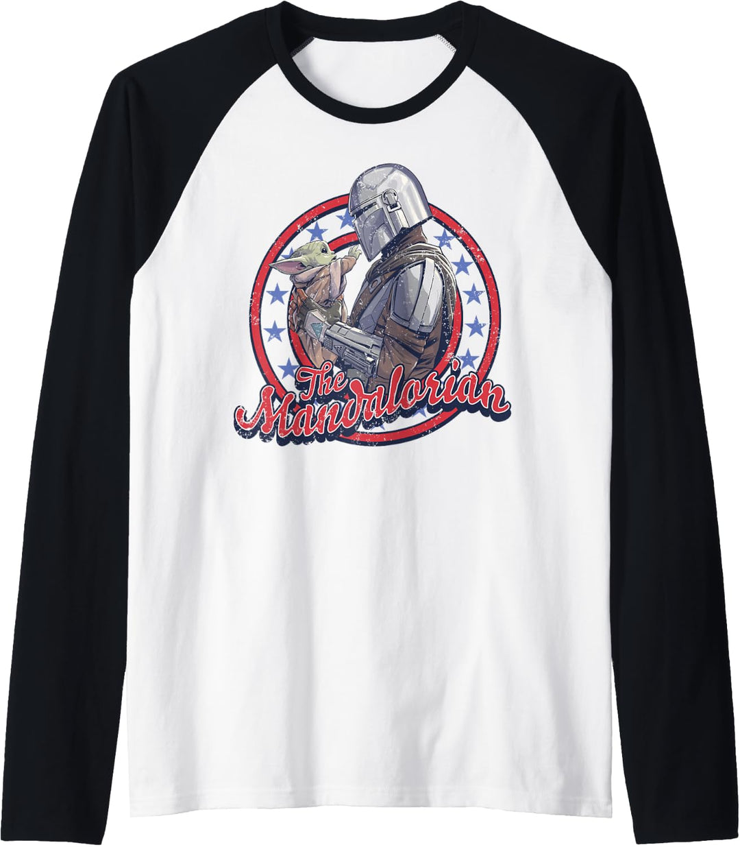 Star Wars: The Mandalorian Fourth Of July Mando & Grogu Raglan