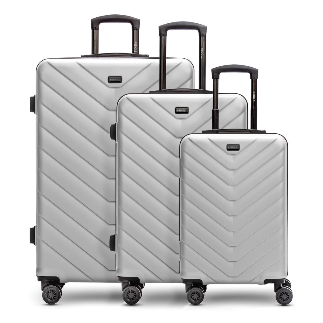REDOLZ Hartschalen 3er Koffer-Set | Leichte Reise-Trolleys - hochwertiges ABS Material | Damen/Herre