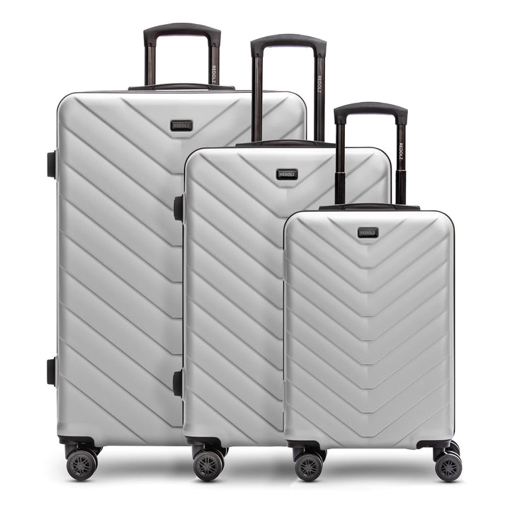 REDOLZ Hartschalen 3er Koffer-Set | Leichte Reise-Trolleys - hochwertiges ABS Material | Damen/Herre