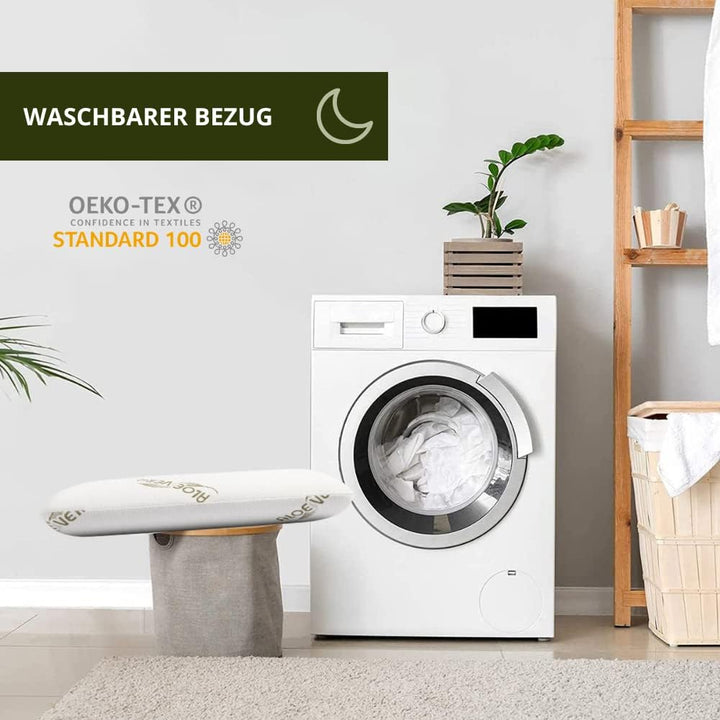 Sleeptime Orthopädisches Nackenstützkissen - Kopfkissen aus druckausgleichendem Visko-Gelschaum (Mem