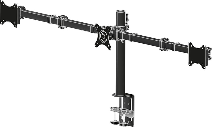 liyama DS1003C-B1 Dreifach-Monitor Halterung -/ Tischklemme (für Displays bis 10 - 27 Zoll und Maxim
