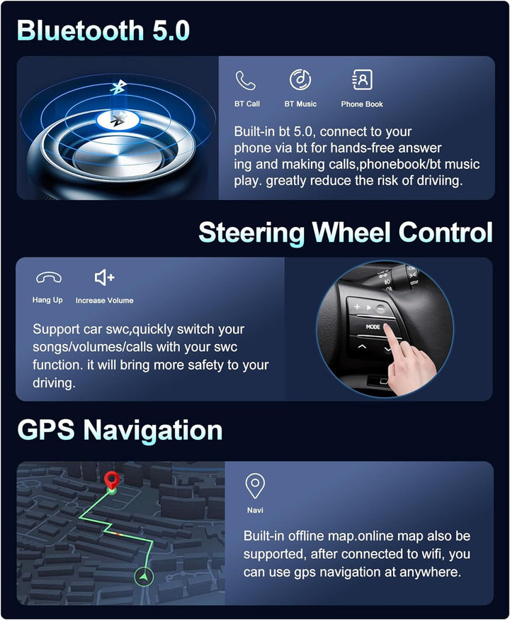 Autoradio für Dodge Journey FIAT Leap Freemont 2011–2020, mit GPS Navi – 9 Zoll IPS-6G + 128G Rückfa