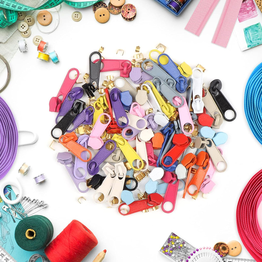 DOITEM 39,2 mm Reissverschlüsse Nylon Endlos Reissverschluss Set mit Schieber und Reissverschluss zu