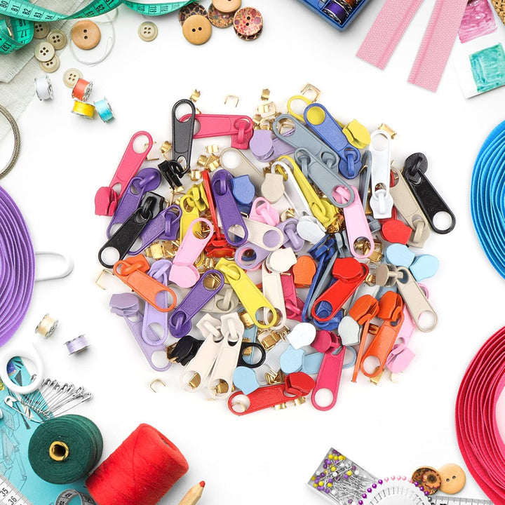 DOITEM 39,2 mm Reissverschlüsse Nylon Endlos Reissverschluss Set mit Schieber und Reissverschluss zu