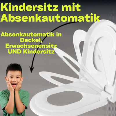 MYLAVABO WC Sitz für Kinder Familien Toilettensitz softclose Family, mit 3-facher Absenkautomatik, K