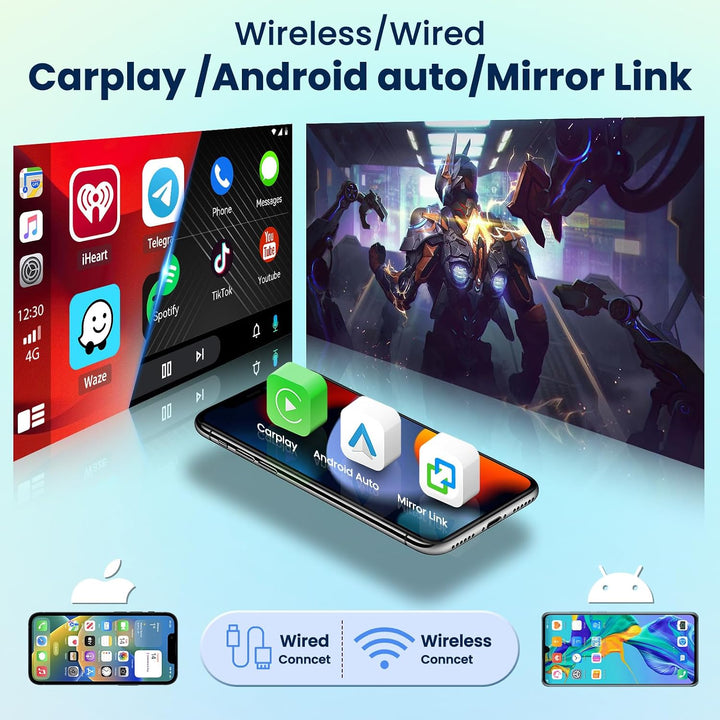 [6G+128G] Inefala Android 15 Autoradio für FIAT 500 2007-2015 mit Wireless Carplay Android, 7 Zoll T