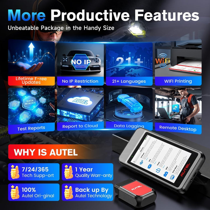 Autel MaxiDIAG MD906 PRO Diagnosegerät, 2026 MD906PRO OBD2 Scanner für Vollständige Systeme, Bluetoo