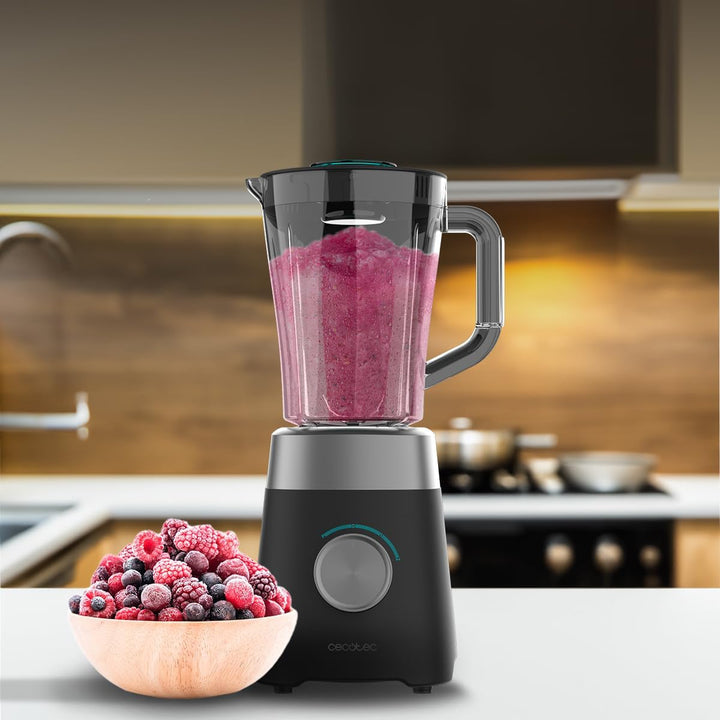 Cecotec Standmixer Power Black Titanium 1300MAX B Pro, 1300 W, 20.000 U/min, 2 Stufen + Pulse, 1,5 l