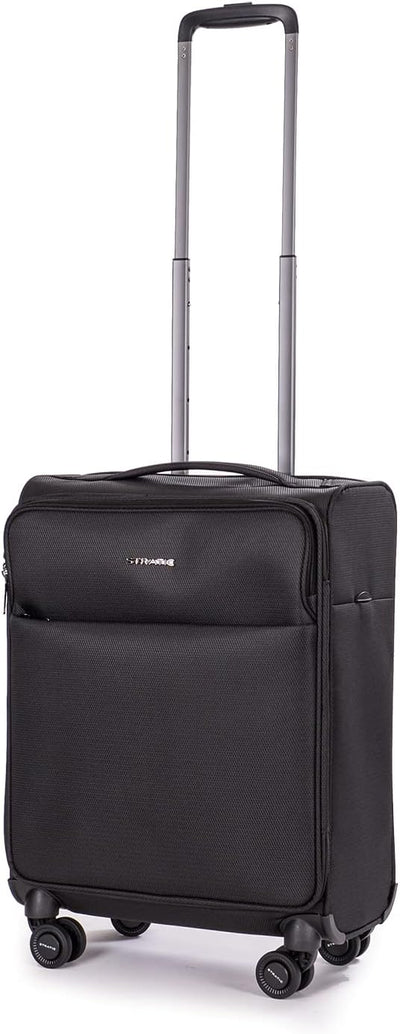 Stratic Light + Koffer Weichschale Reisekoffer Trolley Rollkoffer Handgepäck, TSA Kofferschloss, 4 R