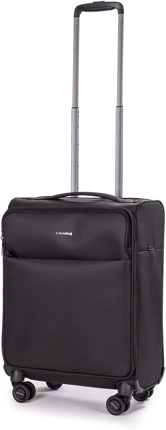 Stratic Light + Koffer Weichschale Reisekoffer Trolley Rollkoffer Handgepäck, TSA Kofferschloss, 4 R