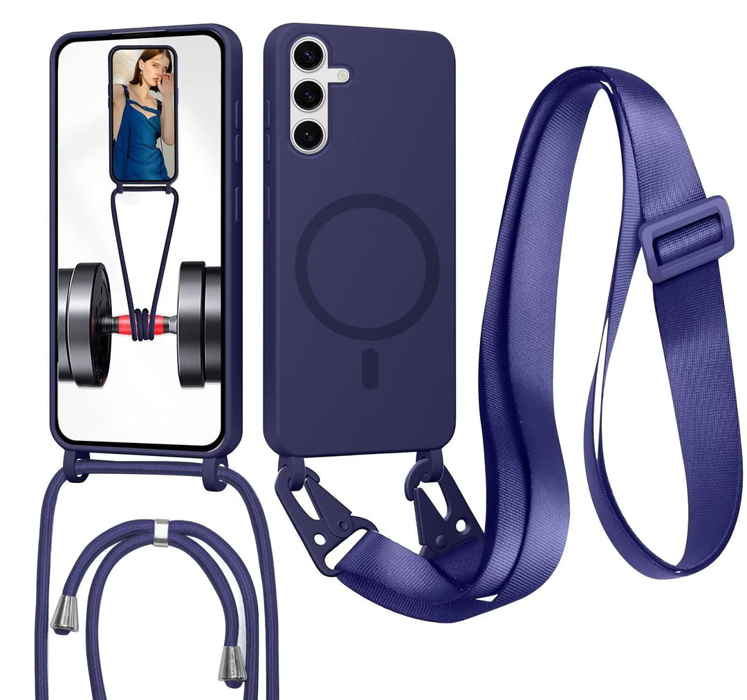 GoodcAcy Handykette Hülle für Samsung Galaxy S24/S25 mit Band Halsband Lanyard (abnehmbar) Handyhüll