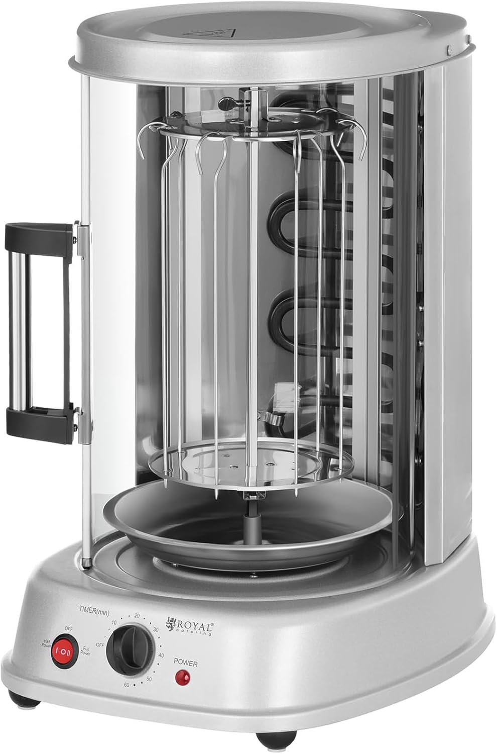 Royal Catering Vertikalgrill Dönergrill Hänchengrill RCGV-1400 (21 L, 4-in-1, Leistung: 1.500 W, bis