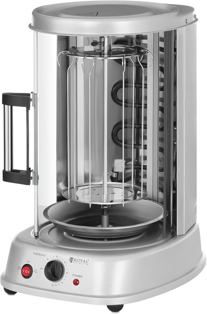Royal Catering Vertikalgrill Dönergrill Hänchengrill RCGV-1400 (21 L, 4-in-1, Leistung: 1.500 W, bis