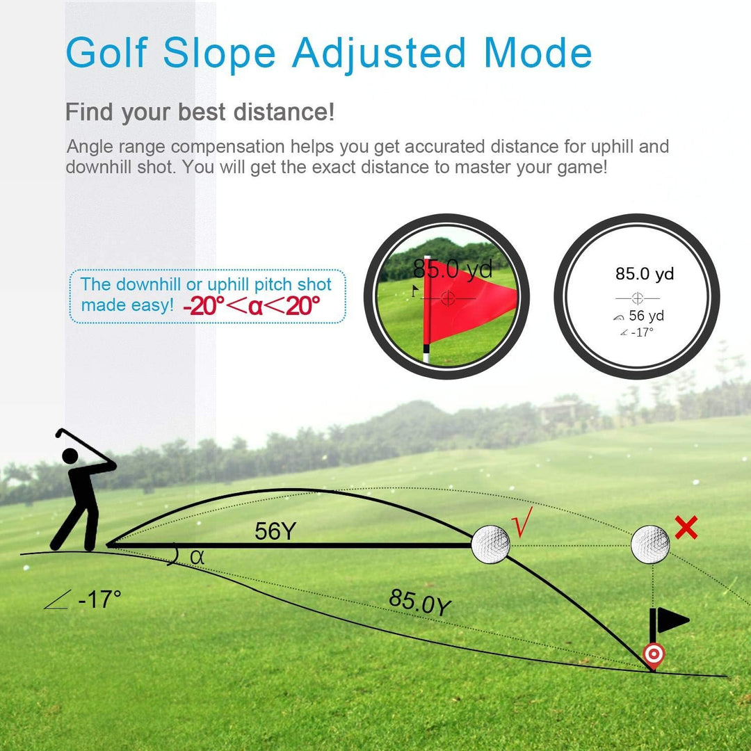 MiLESEEY Laser Golf Entfernungsmesser 600M mit Slope, ± 0,5m Genauigkeit, Flaggensperre, Scan Modus,