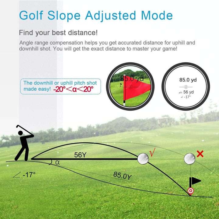 MiLESEEY Laser Golf Entfernungsmesser 600M mit Slope, ± 0,5m Genauigkeit, Flaggensperre, Scan Modus,