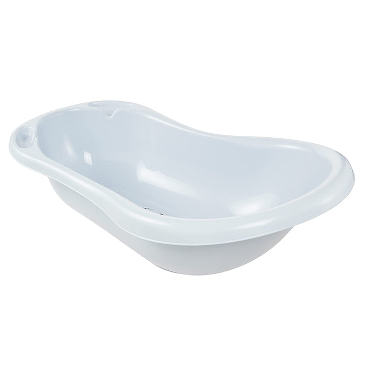 keeeper Micky Ergonomische Babywanne mit Stöpsel, Ab 0 bis ca. 12 Monate, 84 cm, Maria, Himmelblau H