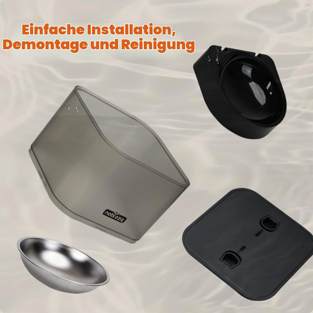 Nobleza - WiFi Automatischer Futterautomat für Katze &amp; Hund, 4.2L Pet Feeder mit Timer, 10S Sprachau