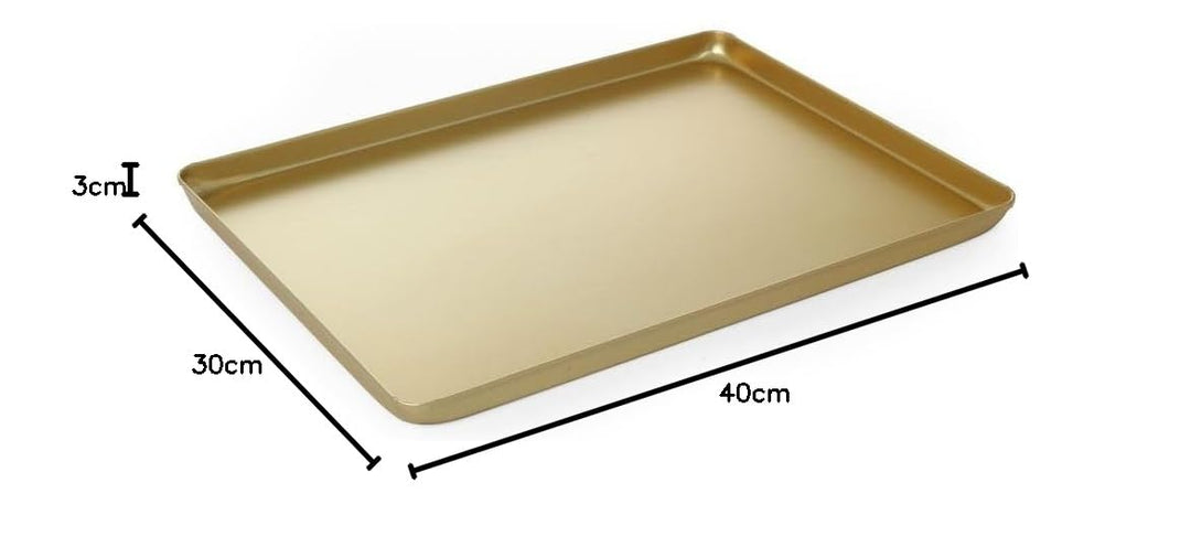 HENDI 808566 Auslageplatte, Vitrinenblech, Sandwichplatte, 400x300x(H)20mm, Aluminium, Gold