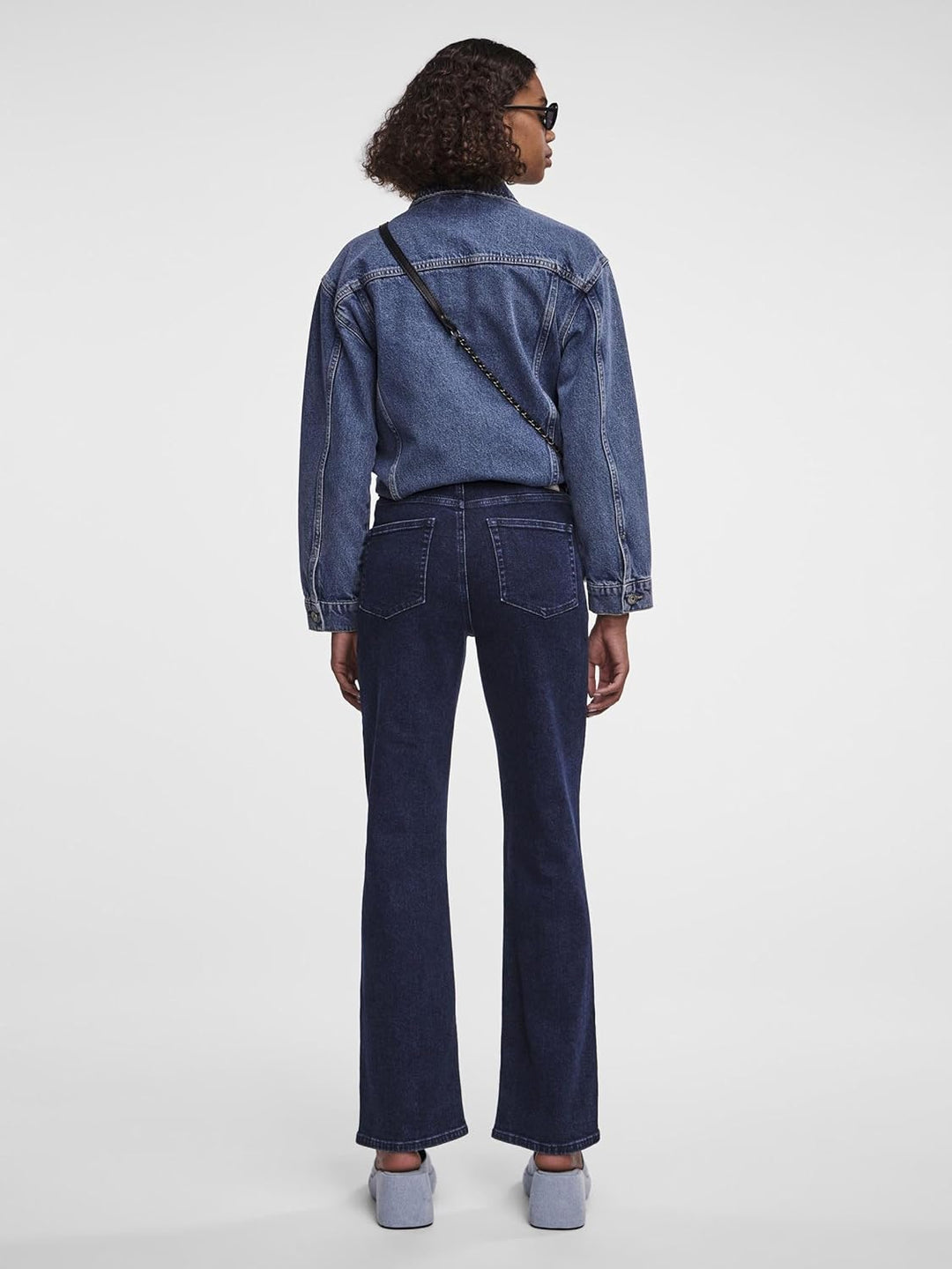 PIECES Damen Pcholly Hw Wide Jeans Db Noos Bc Jeanshose 27W / 30L Dark Blue Denim, 27W / 30L Dark Bl