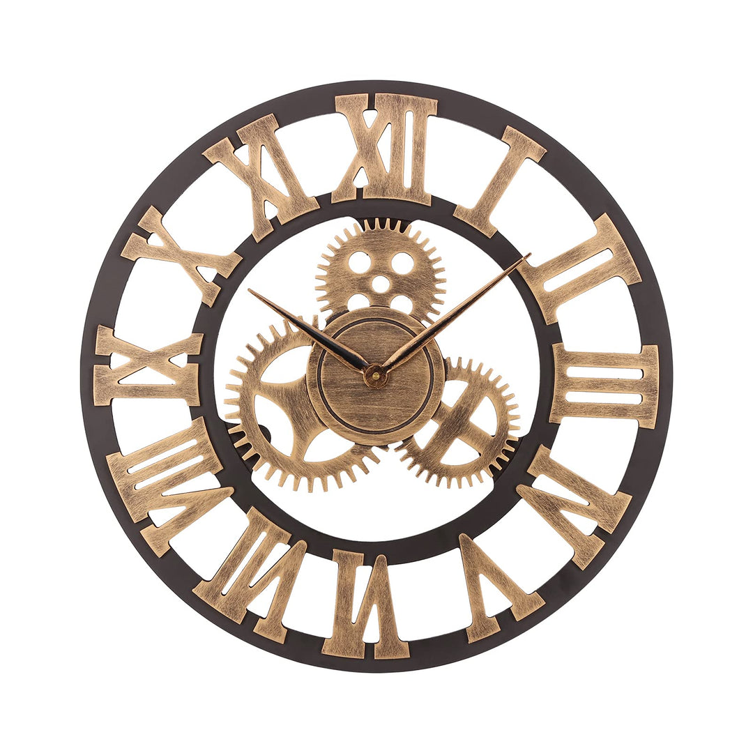 Wanduhr Ohne TickgeräUsche Lautlos 60cm Römische Ziffer Batterie Betriebene Quarz Gross Wanduhr Einf