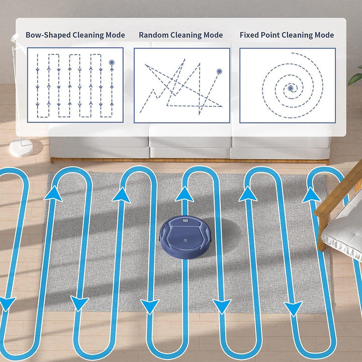 OKP Saugroboter, 2100Pa Staubsauger Roboter mit WLAN Superschlank Staubsaugerroboter App Alexa Sprac