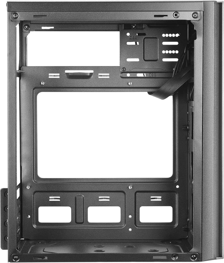 Tacens Anima AC6, Kompaktes Micro ATX PC Gehäuse, Front Mesh Kühlung, USB 3.0, Schwarz, Compact, AC6