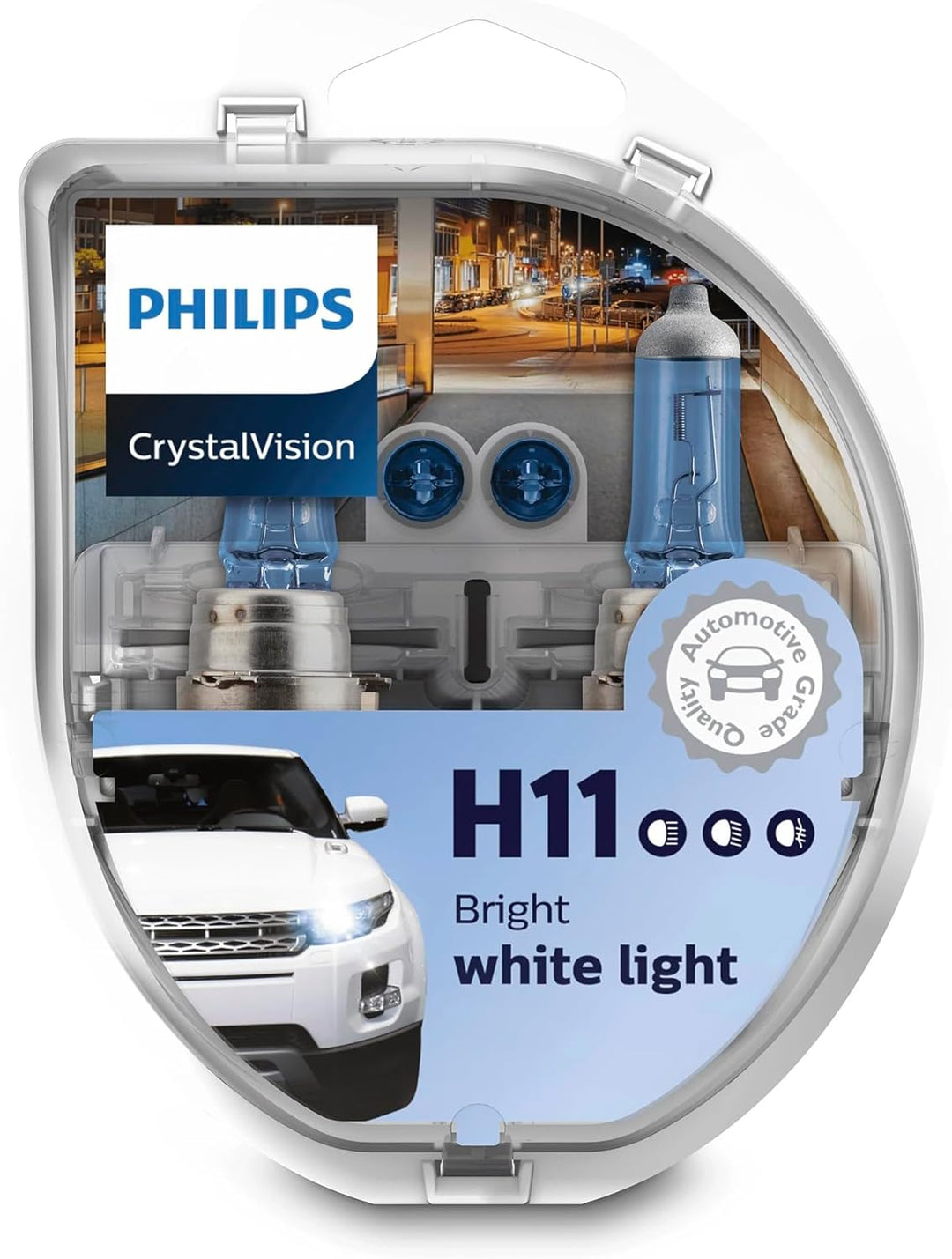 Philips CrystalVision 12362CVSM Auto-Glühbirne H11 55 W Halogen 900 lm, Silber