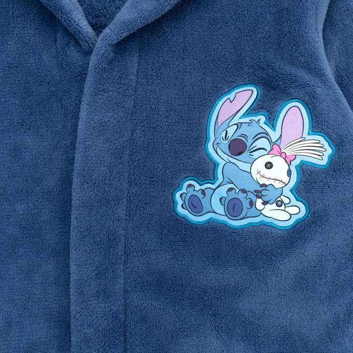 Disney Lilo & Stitch Bademantel für Mädchen, Fleece Morgenmantel mit Kapuze und Ohren, Hausmantel, G