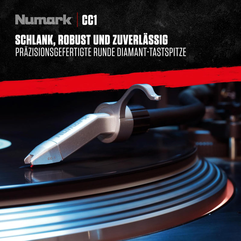 Numark CC-1 - Professioneller extra stabiler Ersatz-Tonabnehmer (Cartridge und Nadel) für DJ-Platten