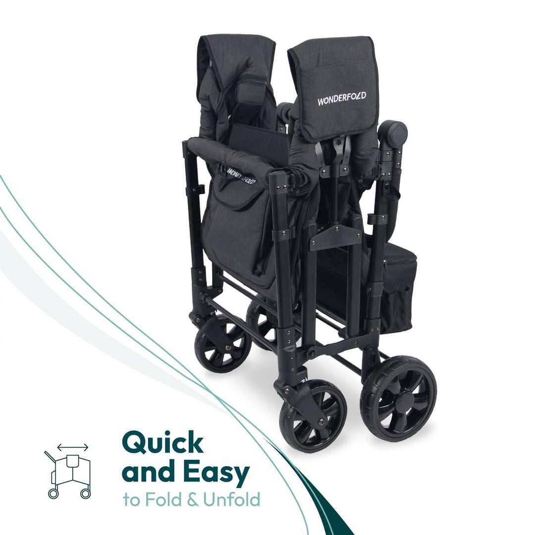 WonderFold W4 Elite Kinderwagen Wagon Volcanic Black