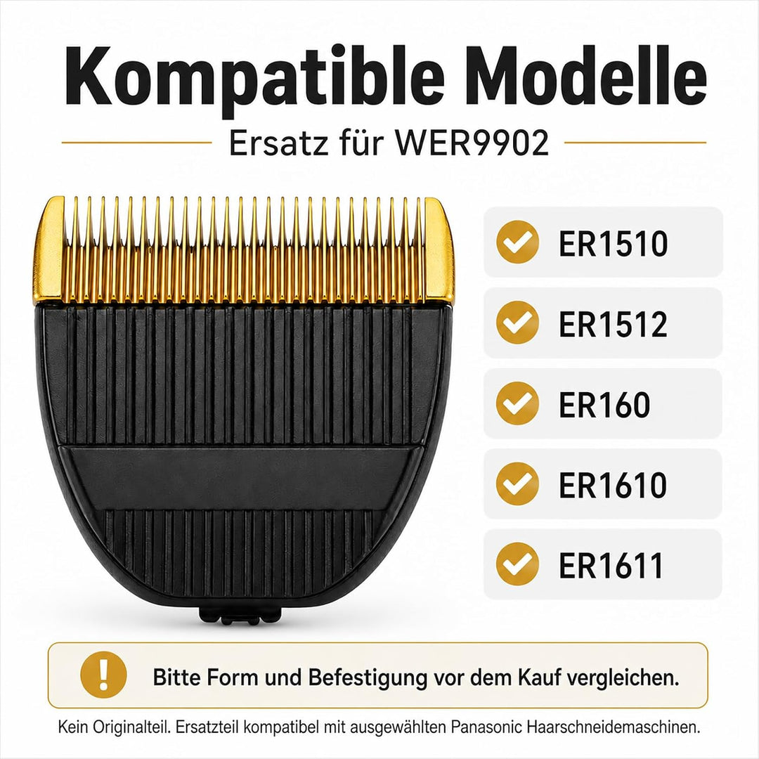 Poweka ER1611 Scherkopf Kompatibel mit Panasonic Haarschneidemaschine - Ersatzscherkopf WER 9902 X-T