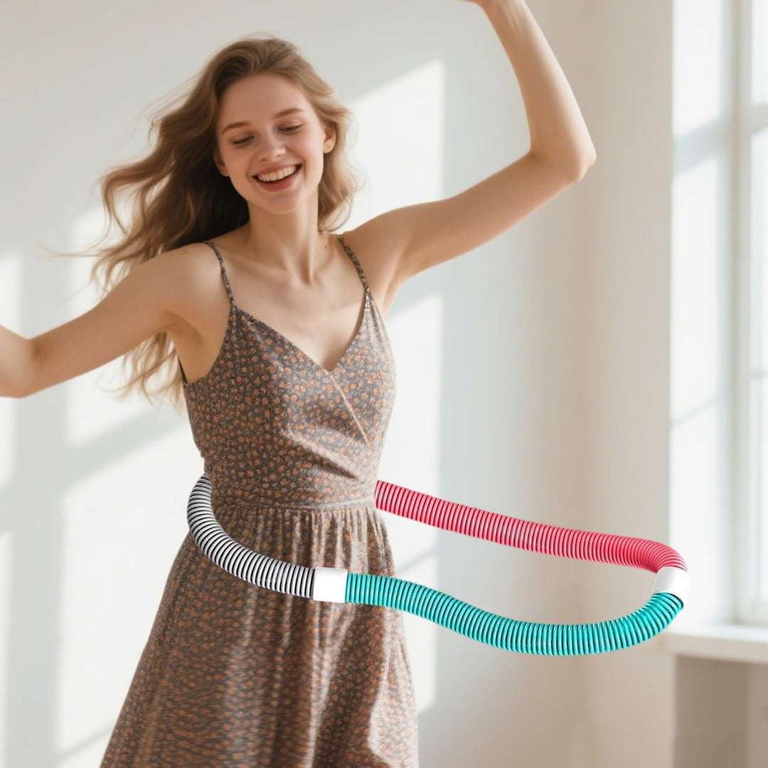 Weicher Hula Hoop Reifen für Erwachsene - 1.4kg, faltbar, gewichteter Fitness Hoop für Bauch &amp; Taill