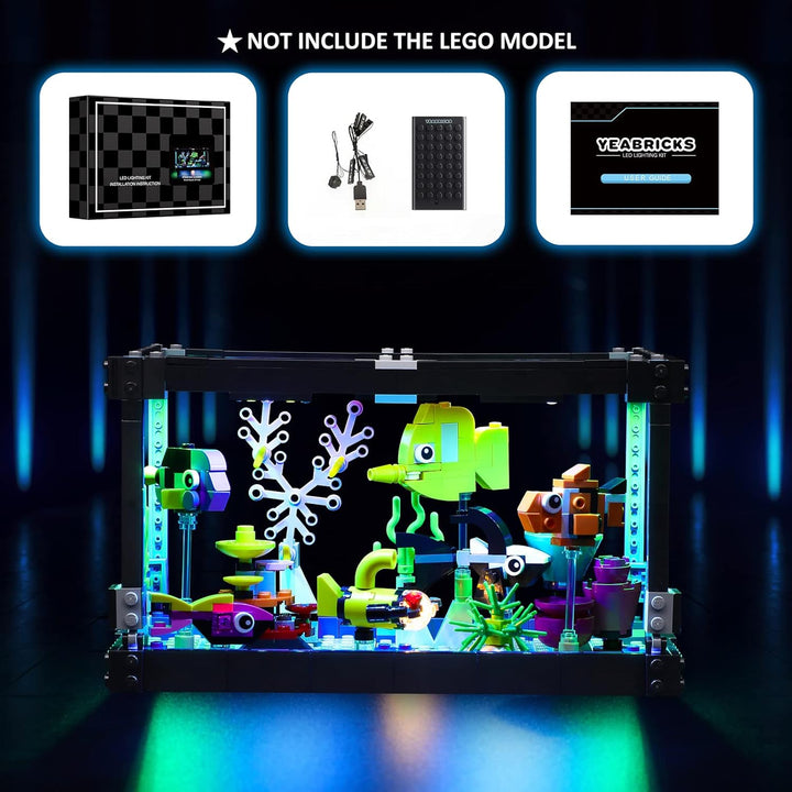 YEABRICKS LED Licht für Lego-31122 Creator 3-in-1 Fish Tank Bausteine Modell (Lego Set Nicht enthalt