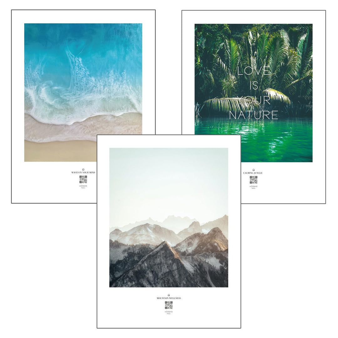 VALINA HÖRBAR RELAX | Hörbild | 3er-Set | Keep Calm | Poster Poster / Papier 30cm x 40cm, Poster / P