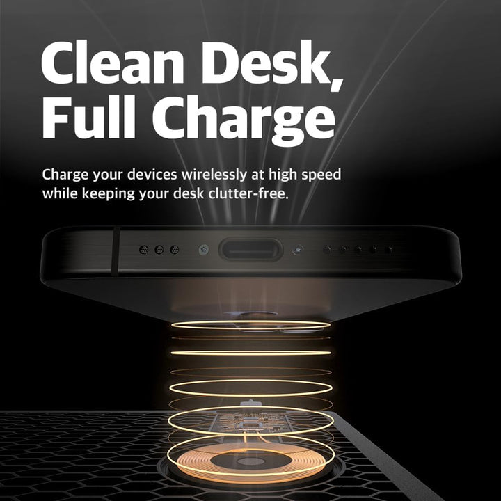 POUT HANDS3 PRO - Mouse pad with high-Speed Wireless Charging Dark Blue Multicolor, Multicolor