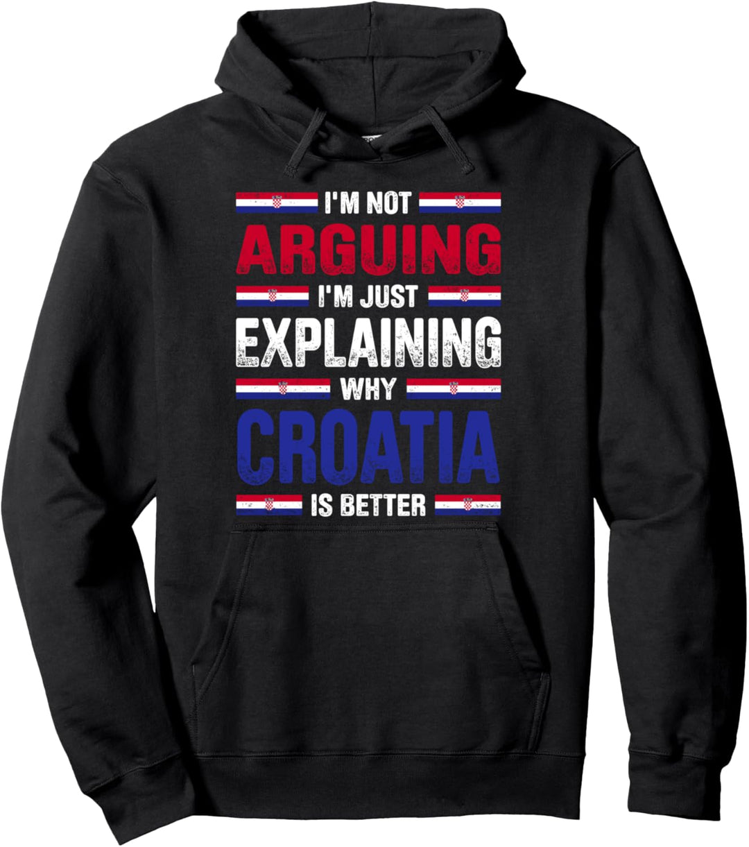 Kroatien Kroatische Wurzeln Kroatisches Erbe Stolz Kroatische Flagge Pullover Hoodie